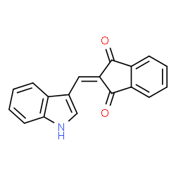 ChemSpider 2D Image | 2-(1H-Indol-3-ylmethylene)-indan-1,3-dione | C18H11NO2