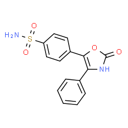 ChemSpider 2D Image | 4-(2-Oxo-4-phenyl-2,3-dihydro-1,3-oxazol-5-yl)benzenesulfonamide | C15H12N2O4S