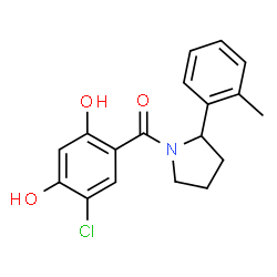 ChemSpider 2D Image | (5-Chloro-2,4-dihydroxyphenyl)[2-(2-methylphenyl)-1-pyrrolidinyl]methanone | C18H18ClNO3