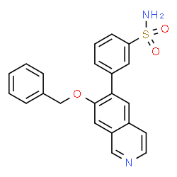 ChemSpider 2D Image | 3-[7-(Benzyloxy)-6-isoquinolinyl]benzenesulfonamide | C22H18N2O3S