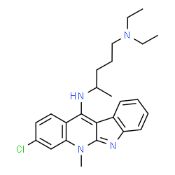 ChemSpider 2D Image | N~4~-(3-Chloro-5-methyl-5H-indolo[2,3-b]quinolin-11-yl)-N~1~,N~1~-diethyl-1,4-pentanediamine | C25H31ClN4