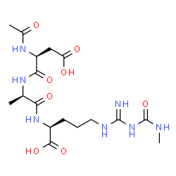 ChemSpider 2D Image | N-Acetyl-L-alpha-aspartyl-D-alanyl-N~5~-[N-(methylcarbamoyl)carbamimidoyl]-L-ornithine | C17H29N7O8
