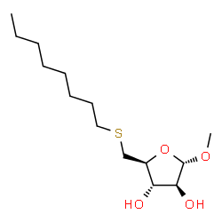 ChemSpider 2D Image | Methyl 5-S-octyl-5-thio-alpha-D-arabinofuranoside | C14H28O4S
