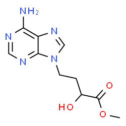 ChemSpider 2D Image | Methyl (2S)-4-(6-amino-9H-purin-9-yl)-2-hydroxybutanoate | C10H13N5O3