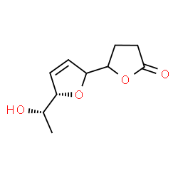 ChemSpider 2D Image | (5'S)-5'-[(1S)-1-Hydroxyethyl]-2',3,4,5'-tetrahydro-2,2'-bifuran-5(2H)-one | C10H14O4