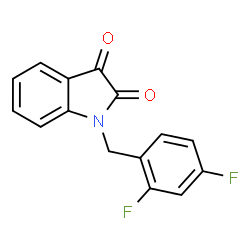 ChemSpider 2D Image | 1-(2,4-Difluorobenzyl)-1H-indole-2,3-dione | C15H9F2NO2