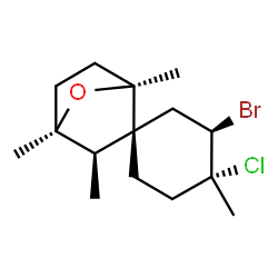 ChemSpider 2D Image | (1S,2R,3R,3'R,4R,4'R)-3'-Bromo-4'-chloro-1,3,4,4'-tetramethyl-7-oxaspiro[bicyclo[2.2.1]heptane-2,1'-cyclohexane] | C15H24BrClO
