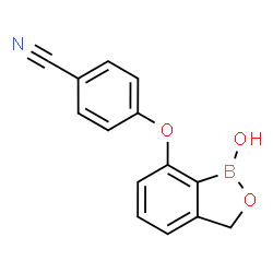 ChemSpider 2D Image | 4-[(1-Hydroxy-1,3-dihydro-2,1-benzoxaborol-7-yl)oxy]benzonitrile | C14H10BNO3