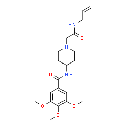 ChemSpider 2D Image | N-{1-[2-(Allylamino)-2-oxoethyl]-4-piperidinyl}-3,4,5-trimethoxybenzamide | C20H29N3O5