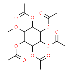 ChemSpider 2D Image | 6-Methoxy-1,2,3,4,5-cyclohexanepentayl pentaacetate | C17H24O11