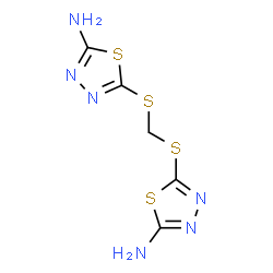 ChemSpider 2D Image | 5,5'-(Methylenedisulfanediyl)bis(1,3,4-thiadiazol-2-amine) | C5H6N6S4