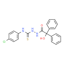ChemSpider 2D Image | N-(4-Chlorophenyl)-2-[hydroxy(diphenyl)acetyl]hydrazinecarbothioamide | C21H18ClN3O2S