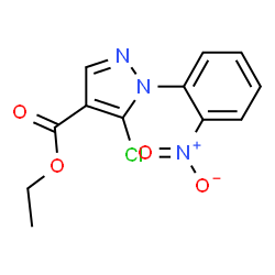 ChemSpider 2D Image | Ethyl 5-chloro-1-(2-nitrophenyl)-1H-pyrazole-4-carboxylate | C12H10ClN3O4
