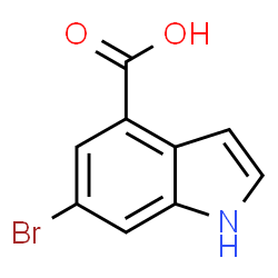 ChemSpider 2D Image | 6-Bromo-1H-indole-4-carboxylic acid | C9H6BrNO2
