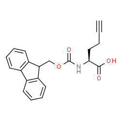 ChemSpider 2D Image | (2S)-2-[[(9H-Fluoren-9-ylmethoxy)carbonyl]amino]-5-hexynoic acid | C21H19NO4