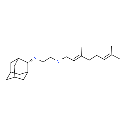 ChemSpider 2D Image | N-(Adamantan-2-yl)-N'-[(2E)-3,7-dimethyl-2,6-octadien-1-yl]-1,2-ethanediamine | C22H38N2