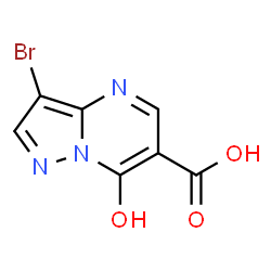 ChemSpider 2D Image | 3-Bromo-7-hydroxypyrazolo[1,5-a]pyrimidine-6-carboxylic acid | C7H4BrN3O3