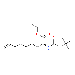 ChemSpider 2D Image | Ethyl (2S)-2-({[(2-methyl-2-propanyl)oxy]carbonyl}amino)-8-nonenoate | C16H29NO4