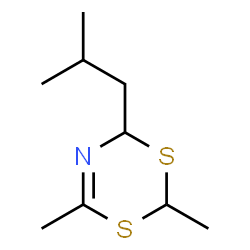 ChemSpider 2D Image | 4-Isobutyl-2,6-dimethyl-4H-1,3,5-dithiazine | C9H17NS2