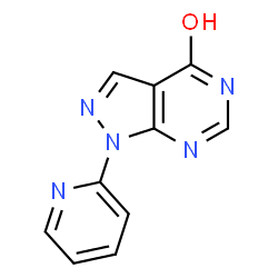 ChemSpider 2D Image | 1-(2-Pyridinyl)-1,5-dihydro-4H-pyrazolo[3,4-d]pyrimidin-4-one | C10H7N5O