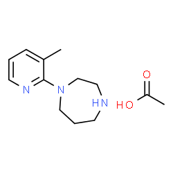 ChemSpider 2D Image | 1-(3-Methylpyridin-2-yl)-1,4-diazepane acetate | C13H21N3O2