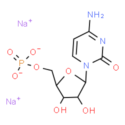ChemSpider 2D Image | Disodium 4-amino-1-(5-O-phosphonatopentofuranosyl)-2(1H)-pyrimidinone | C9H12N3Na2O8P