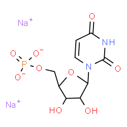ChemSpider 2D Image | Disodium 1-(5-O-phosphonatopentofuranosyl)-2,4(1H,3H)-pyrimidinedione | C9H11N2Na2O9P