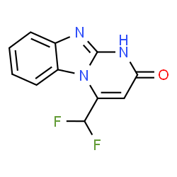 ChemSpider 2D Image | 4-(Difluoromethyl)pyrimido[1,2-a]benzimidazol-2(1H)-one | C11H7F2N3O