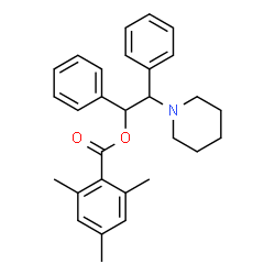 ChemSpider 2D Image | 1,2-Diphenyl-2-(1-piperidinyl)ethyl 2,4,6-trimethylbenzoate | C29H33NO2