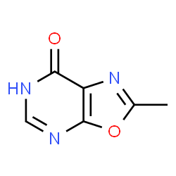 ChemSpider 2D Image | 2-Methyl(1,3)oxazolo(5,4-d)pyrimidin-7-ol | C6H5N3O2