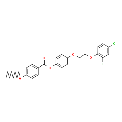 ChemSpider 2D Image | 4-[2-(2,4-Dichlorophenoxy)ethoxy]phenyl 4-(octyloxy)benzoate | C29H32Cl2O5