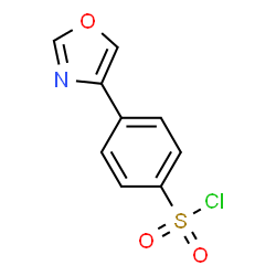 ChemSpider 2D Image | 4-(oxazol-4-yl)benzene-1-sulfonyl chloride | C9H6ClNO3S