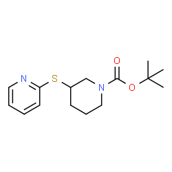 ChemSpider 2D Image | TERT-BUTYL 3-(PYRIDIN-2-YLSULFANYL)PIPERIDINE-1-CARBOXYLATE | C15H22N2O2S
