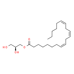 ChemSpider 2D Image | (2S)-2,3-Dihydroxypropyl (8Z,11Z,14Z)-8,11,14-icosatrienoate | C23H40O4