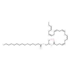 ChemSpider 2D Image | (2S)-1-Hydroxy-3-(pentadecanoyloxy)-2-propanyl (4Z,7Z,10Z,13Z,16Z,19Z)-4,7,10,13,16,19-docosahexaenoate | C40H66O5