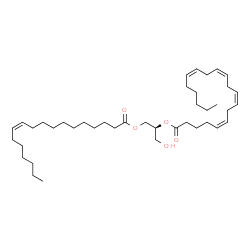 ChemSpider 2D Image | DG(18:1(11Z)/20:4(5Z,8Z,11Z,14Z)/0:0) | C41H70O5
