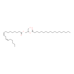 ChemSpider 2D Image | 1-[(9Z,12Z)-octadecadienoyl]-2-octadecanoyl-sn-glycerol | C39H72O5