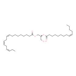 ChemSpider 2D Image | (2S)-3-Hydroxy-2-[(9Z)-9-tetradecenoyloxy]propyl (9Z,12Z,15Z)-9,12,15-octadecatrienoate | C35H60O5