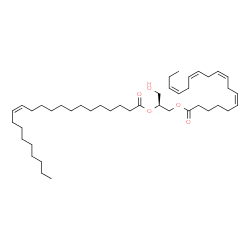ChemSpider 2D Image | (2S)-1-Hydroxy-3-[(6Z,9Z,12Z,15Z)-6,9,12,15-octadecatetraenoyloxy]-2-propanyl (13Z)-13-docosenoate | C43H74O5