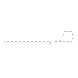 ChemSpider 2D Image | (2S)-1-Hydroxy-3-[(6Z,9Z,12Z,15Z)-6,9,12,15-octadecatetraenoyloxy]-2-propanyl tetracosanoate | C45H80O5