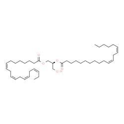 ChemSpider 2D Image | DG(20:4(8Z,11Z,14Z,17Z)/20:2(11Z,14Z)/0:0) | C43H72O5