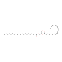 ChemSpider 2D Image | (2S)-3-Hydroxy-2-[(8Z,11Z,14Z,17Z)-8,11,14,17-icosatetraenoyloxy]propyl docosanoate | C45H80O5
