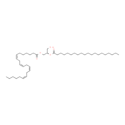 ChemSpider 2D Image | (2S)-3-Hydroxy-2-(icosanoyloxy)propyl (7Z,10Z,13Z,16Z)-7,10,13,16-docosatetraenoate | C45H80O5