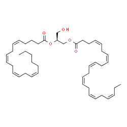 ChemSpider 2D Image | (2S)-3-Hydroxy-2-[(5Z,8Z,11Z,14Z)-5,8,11,14-icosatetraenoyloxy]propyl (4Z,7Z,10Z,13Z,16Z,19Z)-4,7,10,13,16,19-docosahexaenoate | C45H68O5