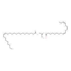 ChemSpider 2D Image | (2S)-3-Hydroxy-2-[(9Z,12Z,15Z)-9,12,15-octadecatrienoyloxy]propyl (15Z)-15-tetracosenoate | C45H80O5