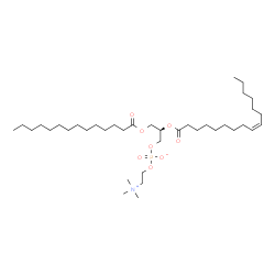 ChemSpider 2D Image | 1-myristoyl-2-palmitoleoyl-sn-glycero-3-phosphocholine | C38H74NO8P