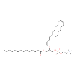 ChemSpider 2D Image | PC(14:0/P-18:1(11Z)) | C40H78NO7P