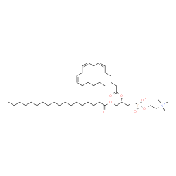 ChemSpider 2D Image | 1-octadecanoyl-2-[(6Z,9Z,12Z)-octadecatrienoyl]-sn-glycero-3-phosphocholine | C44H82NO8P