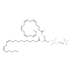 ChemSpider 2D Image | (2R)-2-[(11Z,14Z)-11,14-Icosadienoyloxy]-3-[(5Z,8Z,11Z,14Z,17Z)-5,8,11,14,17-icosapentaenoyloxy]propyl 2-(trimethylammonio)ethyl phosphate | C48H82NO8P
