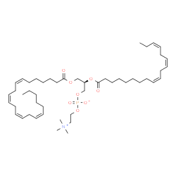 ChemSpider 2D Image | (2R)-3-[(7Z,10Z,13Z,16Z)-7,10,13,16-Docosatetraenoyloxy]-2-[(9Z,12Z,15Z)-9,12,15-octadecatrienoyloxy]propyl 2-(trimethylammonio)ethyl phosphate | C48H82NO8P